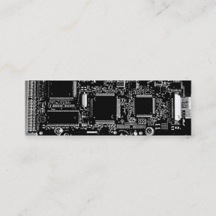 Circuit Black and White  2 business card skinny