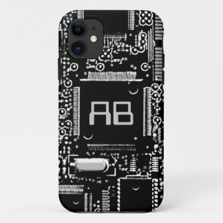 Circuit Black & White 2 monogram iPhone case