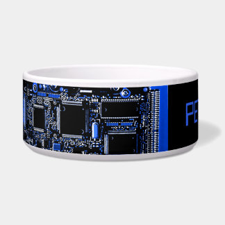 Circuit Blue 2 dog bowl