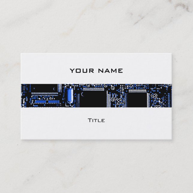Circuit Blue 2 stripe business card white back (Front)