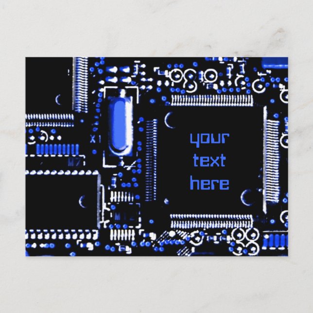 Circuit Blue 2 'Your Text' postcard (Front)