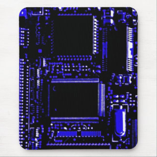 Circuit Blue mouspad portrait Mouse Pad