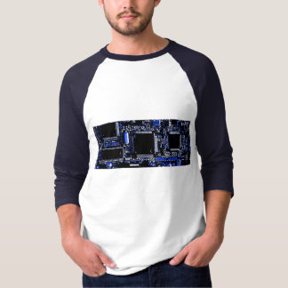 Circuit Blue t-shirt 3/4 sleeve raglan