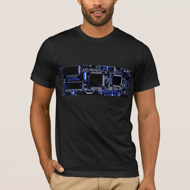 Circuit Blue  t-shirt black (Front)