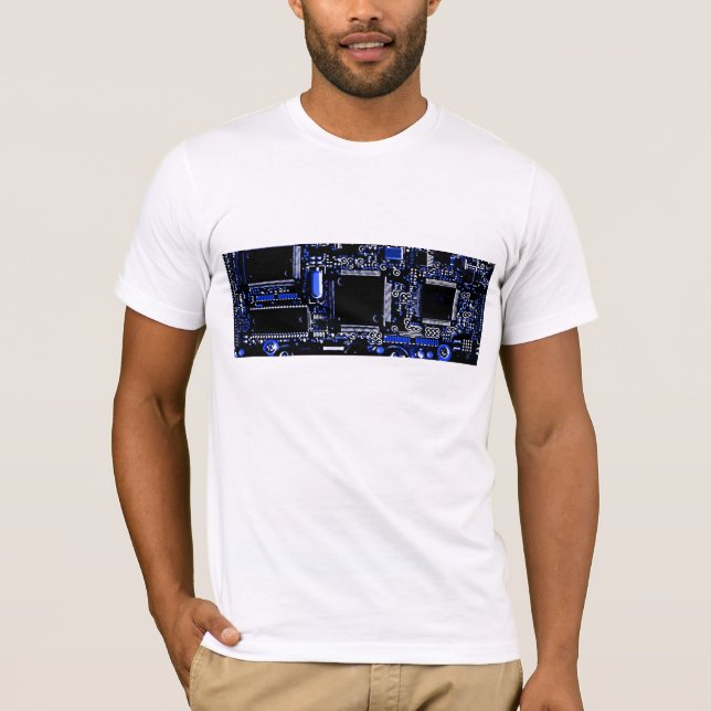 Circuit Blue  t-shirt white (Front)