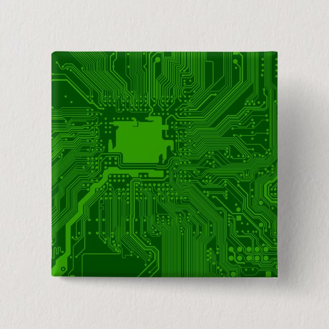 Circuit Board 15 Cm Square Badge (Front)