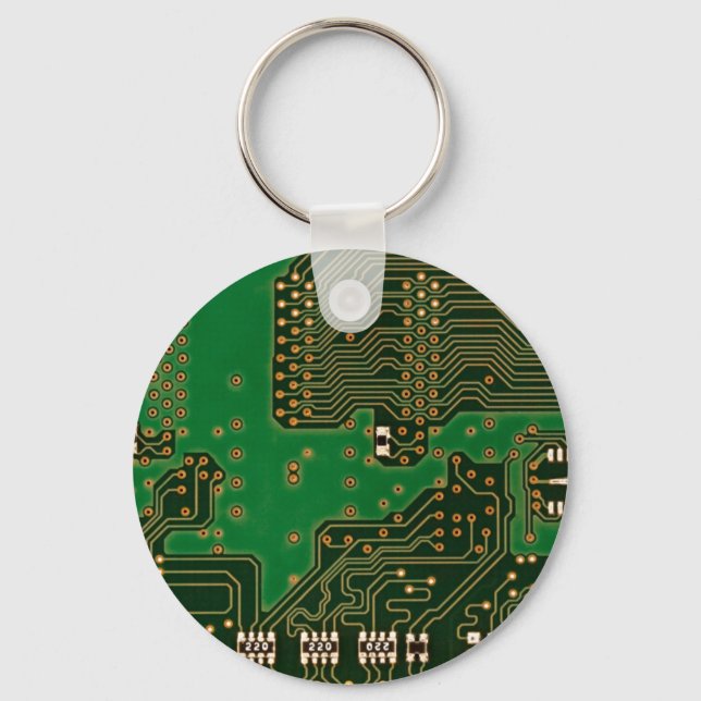 circuit board background key chain (Front)