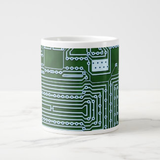 Circuit Board Background Large Coffee Mug
