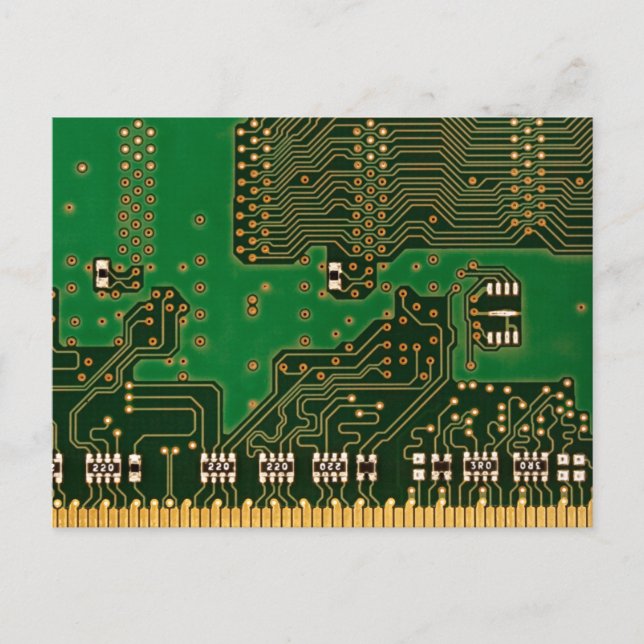 circuit board background postcard (Front)