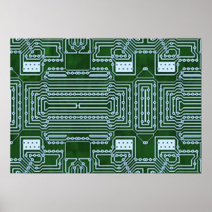 Circuit Board Background Poster