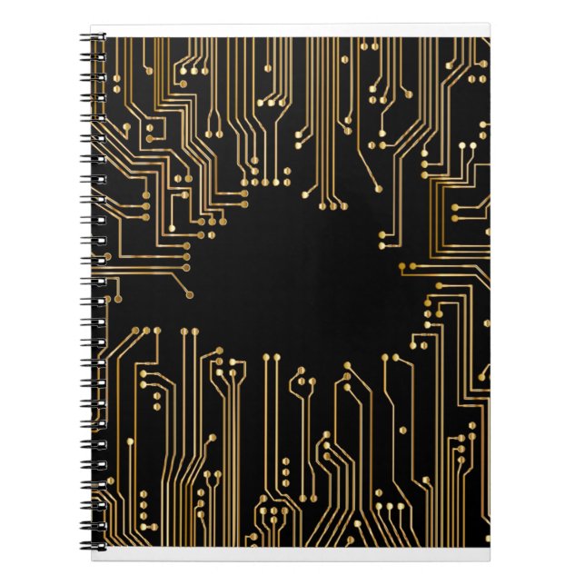Circuit board background wallpaper notebook (Front)