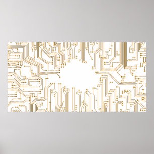 Circuit board background wallpaper poster