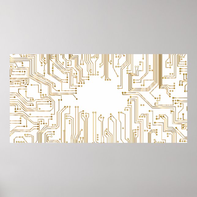 Circuit board background wallpaper poster (Front)