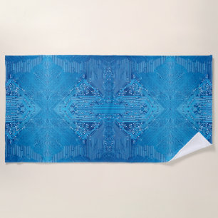 Circuit board beach towel
