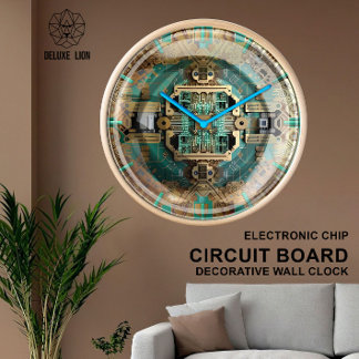 Circuit board decorative Clock, Motherboard  Large Clock
