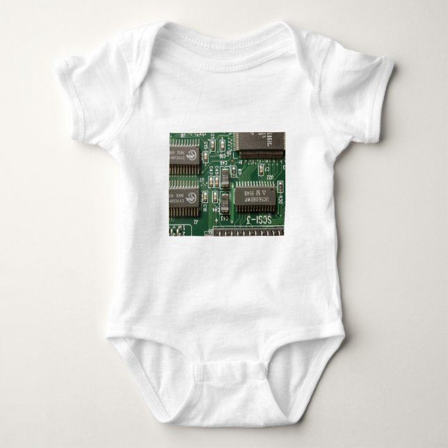 Circuit Board Design Baby Bodysuit (Front)