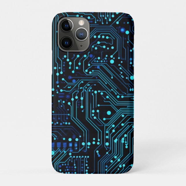 Circuit Board design illustration Cushion Case-Mate iPhone Case (Back)