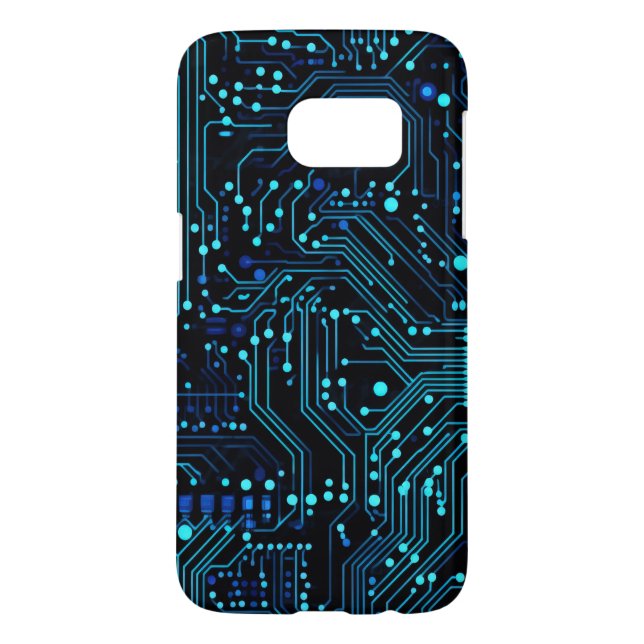 Circuit Board design illustration Cushion Case-Mate Samsung Galaxy Case (Back)