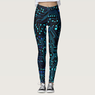 Circuit Board design illustration Cushion Leggings