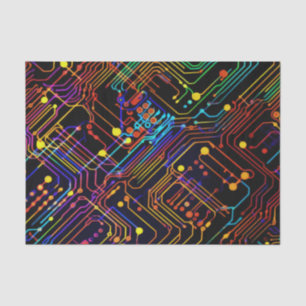 Circuit Board design illustration Cushion Tissue Paper