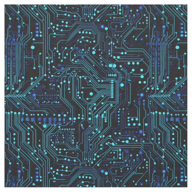 Circuit Board design illustration Fabric (Close Up)