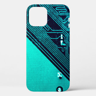 Circuit board. Electronic computer hardware techno iPhone 12 Case