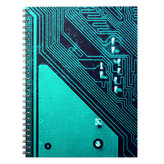 Circuit board. Electronic computer hardware techno Notebook