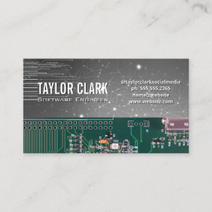 Circuit Board Hardware Engineer   Tech Background Business Card