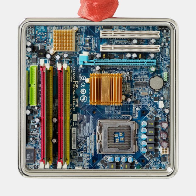 Circuit board metal tree decoration (Front)