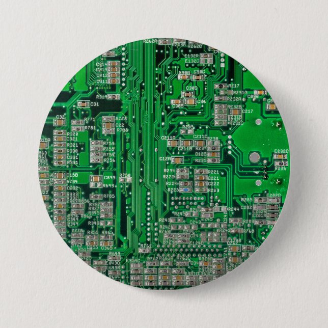 Circuit Board Painting 7.5 Cm Round Badge (Front)