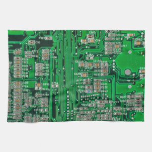 Circuit Board Painting Tea Towel