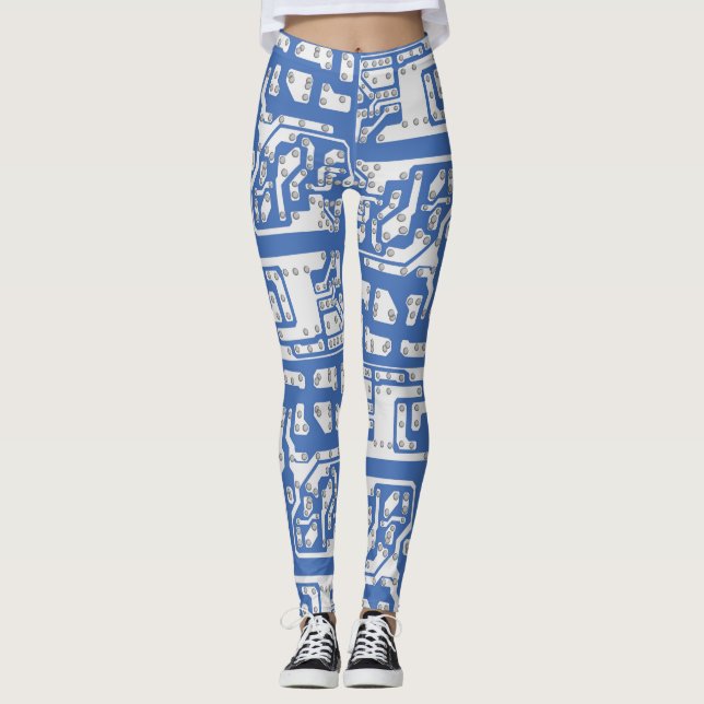 Circuit board pattern leggings (Front)