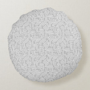 Circuit Board Round Cushion