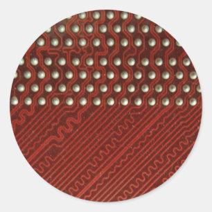 Circuit Board Round Sticker