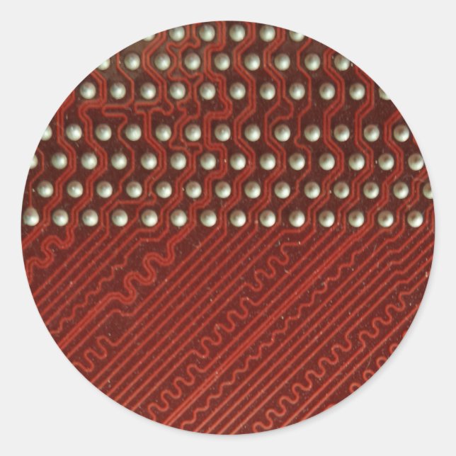 Circuit Board Round Sticker (Front)