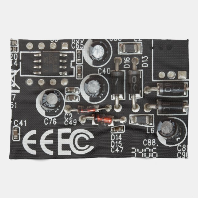 Circuit Board Tea Towel (Horizontal)
