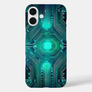 Circuit Board Tech-Inspired Style iPhone 16 Plus Case