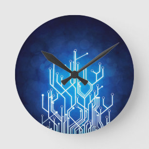 circuit-board-technology- round clock