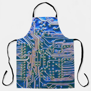 Circuit Boardboard,computer,blue,capacitor,chip,ci Apron