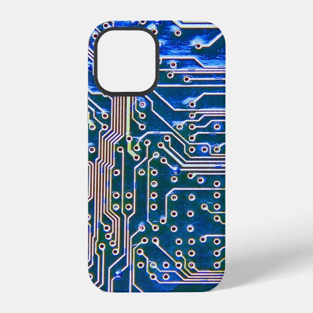 Circuit Boardboard,computer,blue,capacitor,chip,ci iPhone Case (Back)