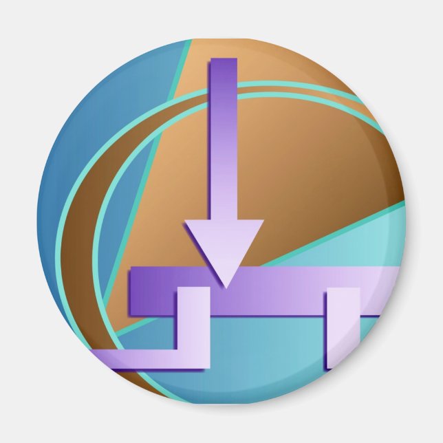"Circuit Diagram" digital art print Magnet (Front)