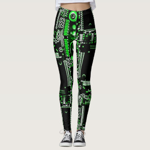Circuit Green 2 all over leggings