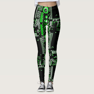 Circuit Green 2 all over leggings