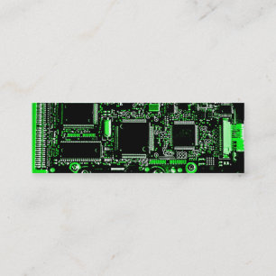 Circuit Green 2 business card green skinny