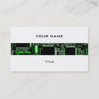 Circuit Green 2 stripe business card white back