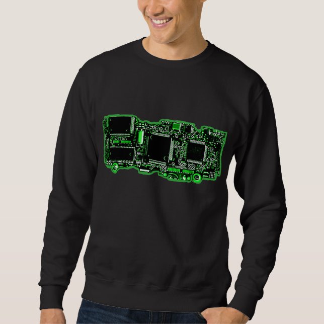 Circuit Green  2 sweatshirt shirt black (Front)