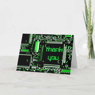 Circuit Green 2 'Thank You' greetings card