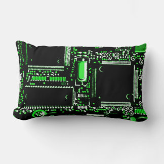 Circuit Green 2 throw pillow lumbar