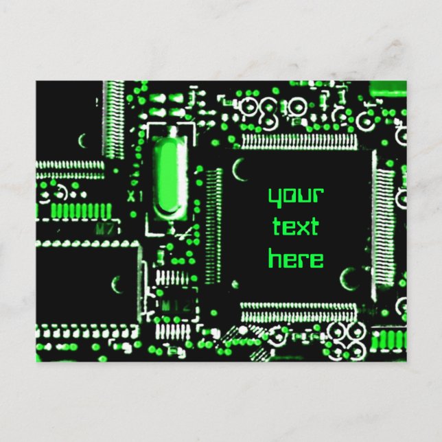 Circuit Green 2 'Your Text' postcard (Front)