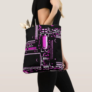 Circuit Pink 2 all over tote bag